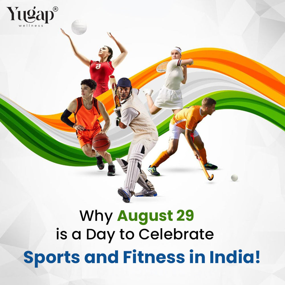 Sports and Fitness Day India Celebration Banner Yugap Wellness