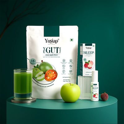 Gut Cleanse & Sleep Aid Combo – YuGut Prebiotic for Bloating + YuSleep Melatonin Spray