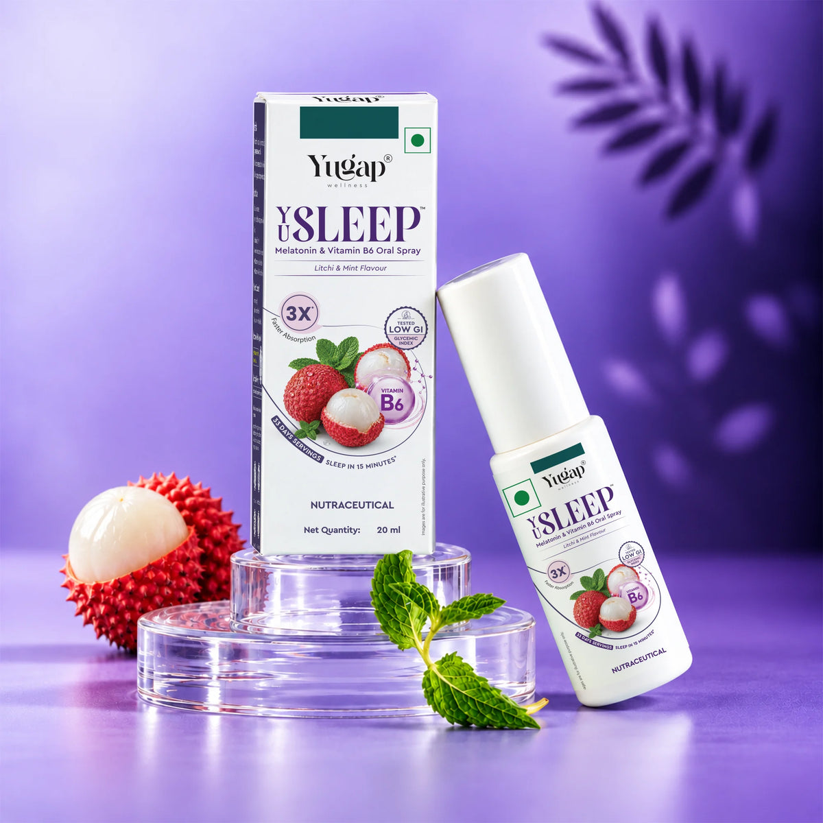 YuSleep Melatonin Sleep Spray with Vitamin B6 – 20ml
