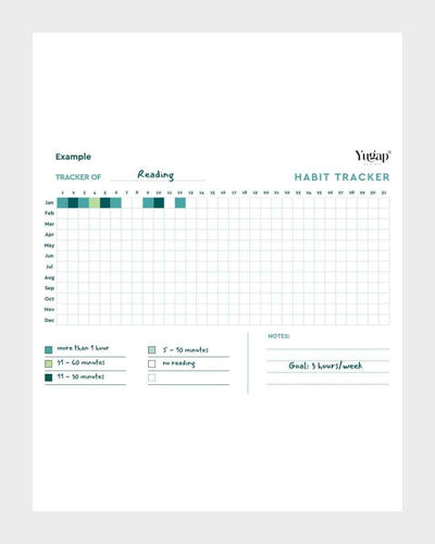 Yugap Yearly Habit Tracker Coloring Worksheet