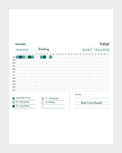 Yugap Yearly Habit Tracker Coloring Worksheet
