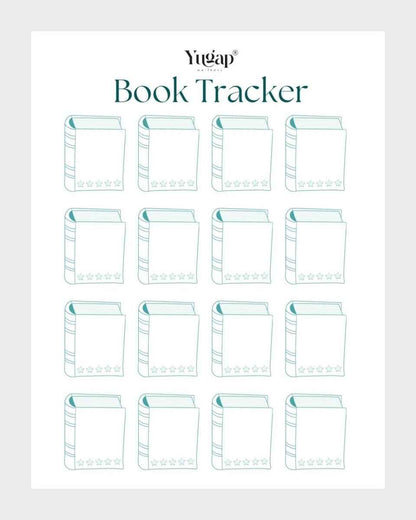 Yugap Book Tracker Illustrative Coloring Worksheet