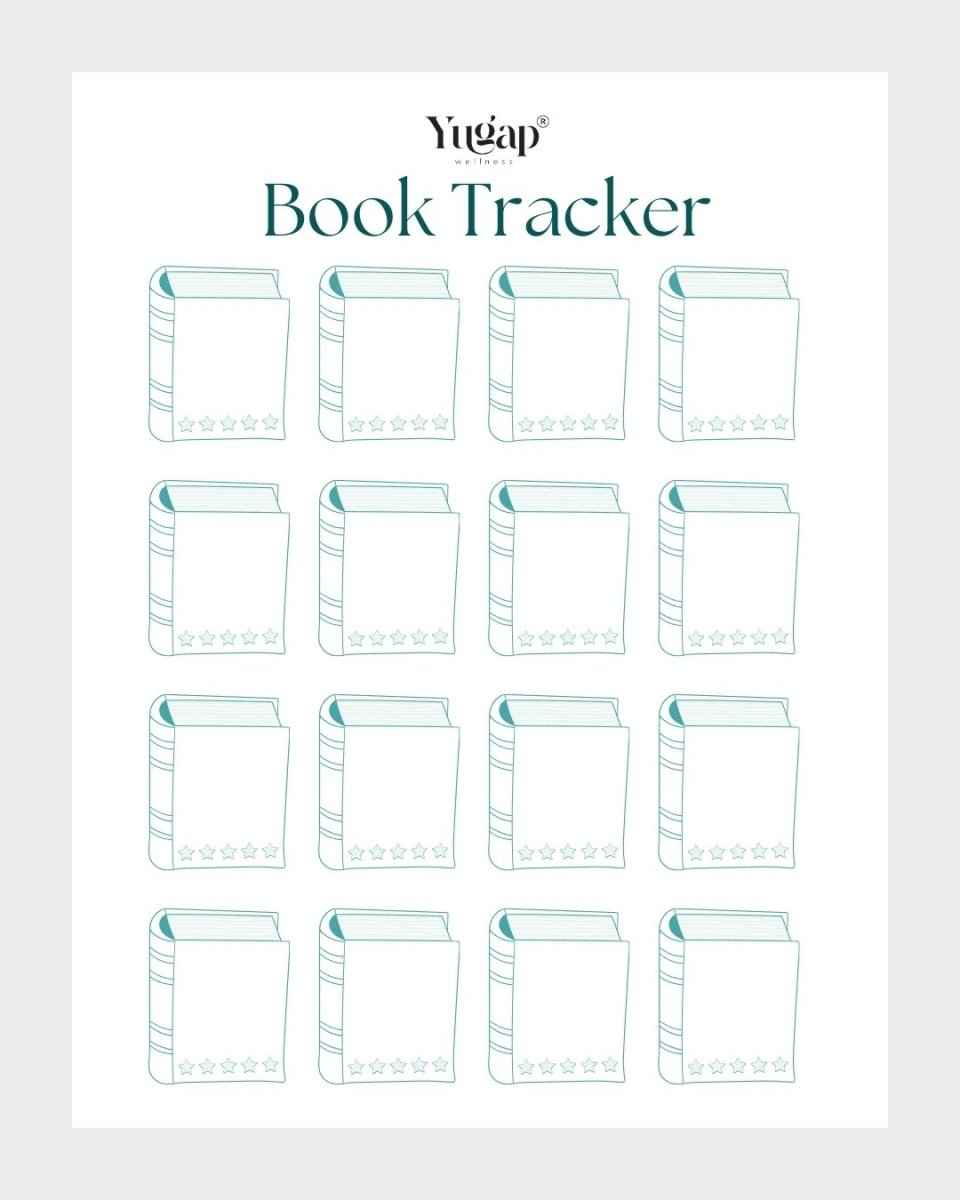 Yugap Book Tracker Illustrative Coloring Worksheet
